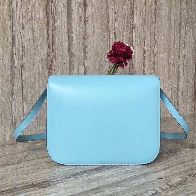 Celine original liege calfskin large classic bag 11045-1 sky blue