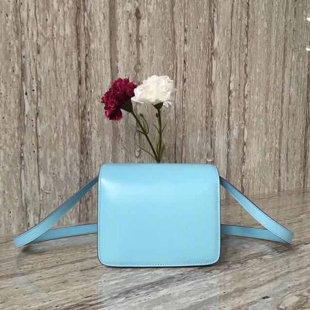 Celine original liege calfskin small classic bag 11041-1 sky blue