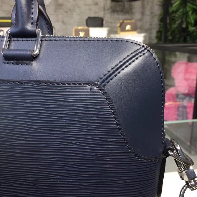 Louis vuitton original epi leather oliver briefcase bag M51690 deep blue