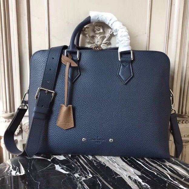 Louis vuitton original taiga leather armand briefcase m53490 navy blue