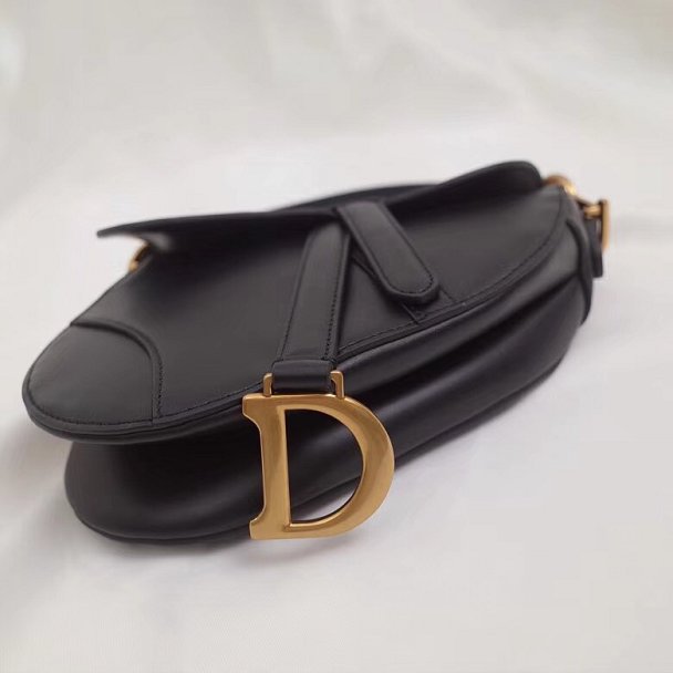 2018 Dior original calfskin mini saddle bag M0447 black