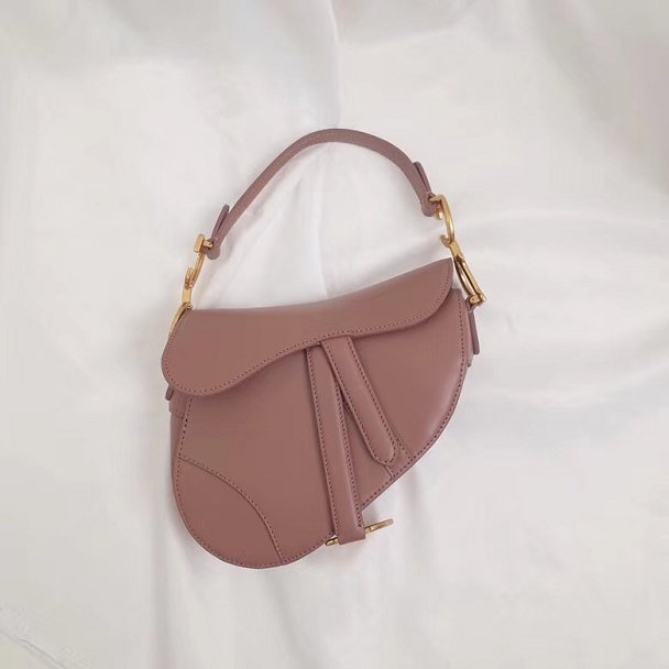 2018 Dior original calfskin saddle bag M0446 nude