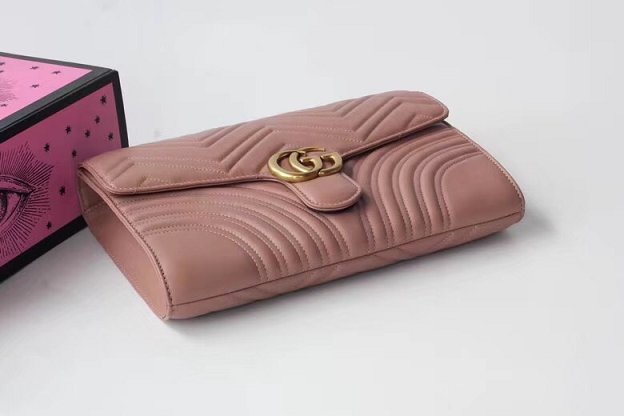 GG original calfskin marmont clutch 498079 nude