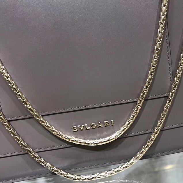 Blvgari original calfskin serpenti forever cover flap bag 283170 grey
