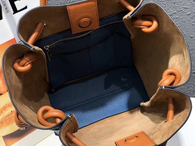 2018 Loewe original calfskin flamenco knot tote bag 061803 blue