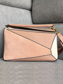 Loewe original suede calfskin puzzle bag 20155 pink