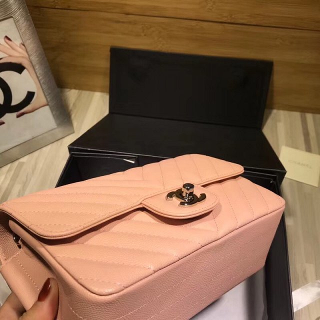 CC original lambskin mini flap bag A69900-3 pink