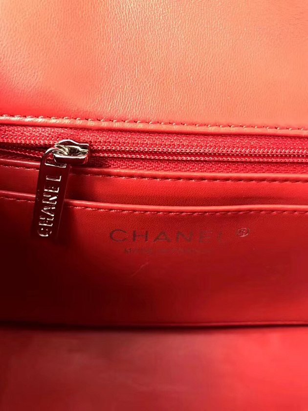 CC original lambskin leather mini flap bag A69900 red