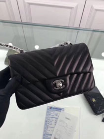CC original lambskin leather mini flap bag A69900-4 black
