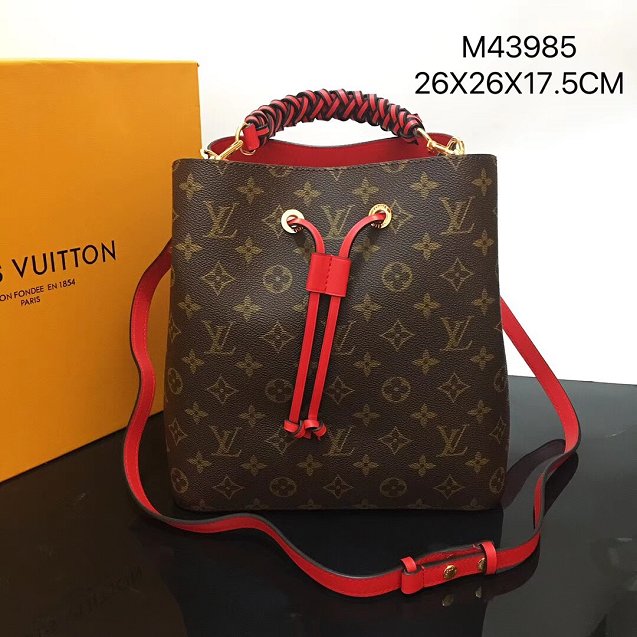 2019 louis vuitton original monogram neonoe M43985 red