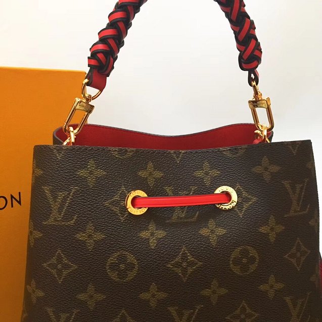 2019 louis vuitton original monogram neonoe M43985 red