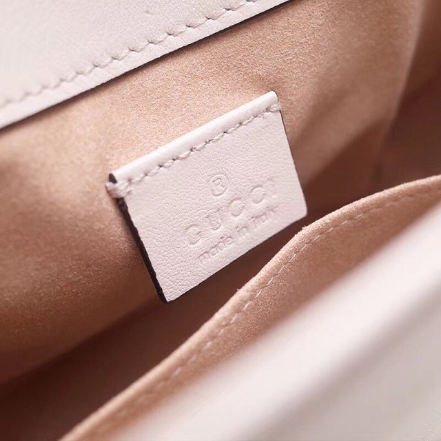 2019 GG marmont original calfskin mini top handle bag 547260 white