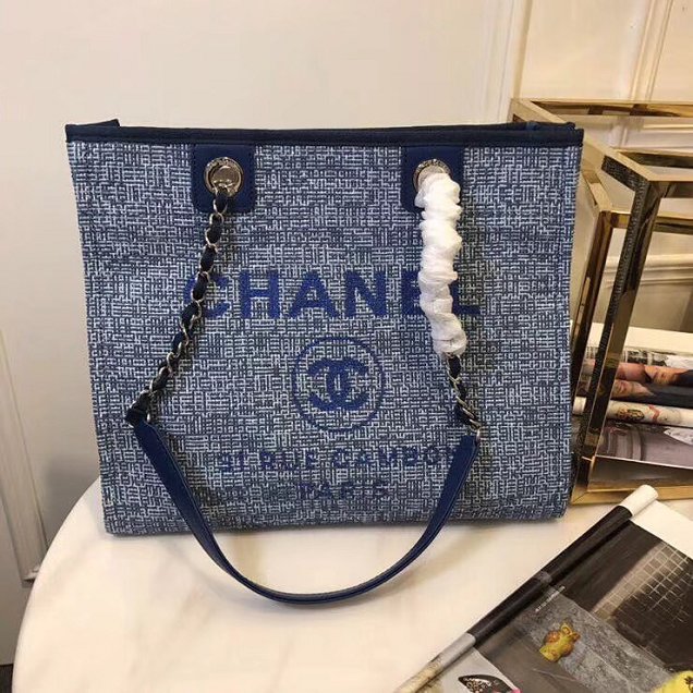 CC original canvas medium shopping bag A66940 blue