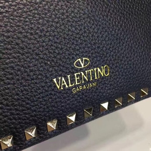 Valentino original calfskin rockstud large hobo bag 0941 black