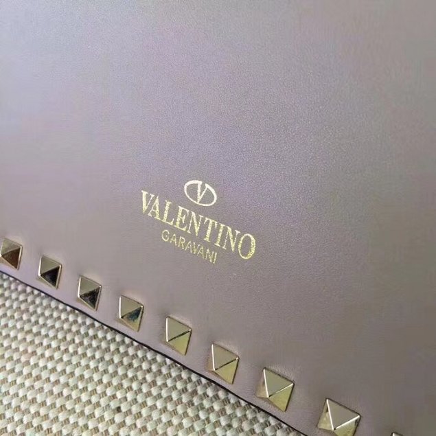 Valentino original calfskin rockstud clutch 0399 apricot