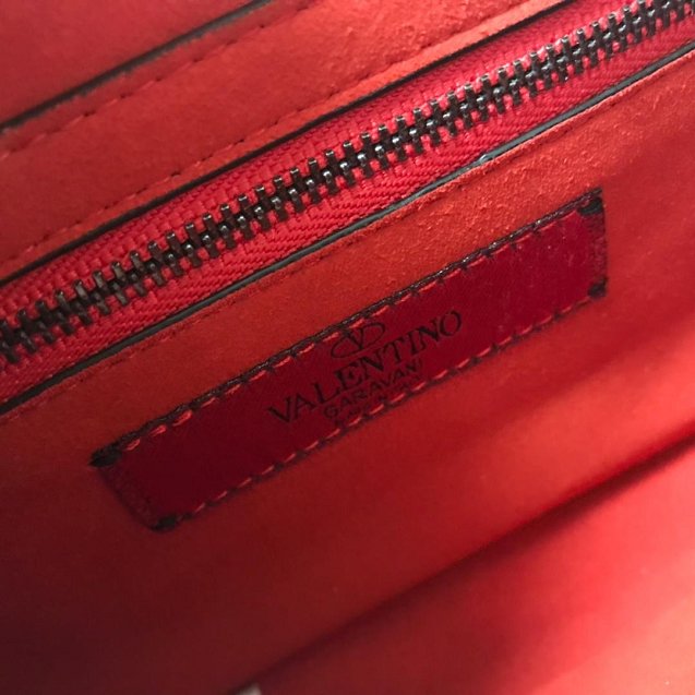 Valentino original lambskin rockstud spike crossbody bag 0137 red