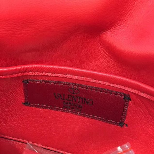 Valentino original lambskin rockstud small chain bag 0123 red