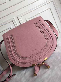 Chloe original calfskin large marcie crossbody saddle bag 2019 pink
