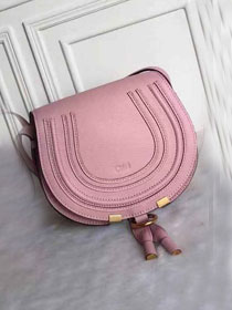 Chloe original calfskin marcie crossbody saddle bag 2000 pink