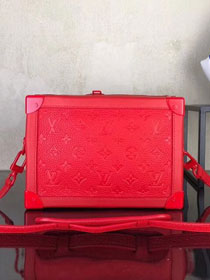 2018 louis vuitton original calfskin monogram empreinte malle bag m53245 red