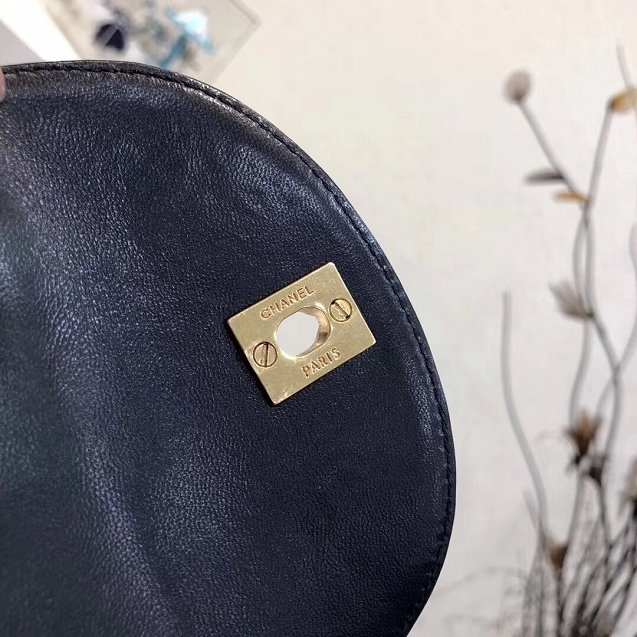 2018 CC original lambskin leather mini backpack A91127 black