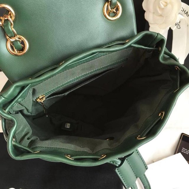 2018 CC original lambskin leather medium backpack A91121 green