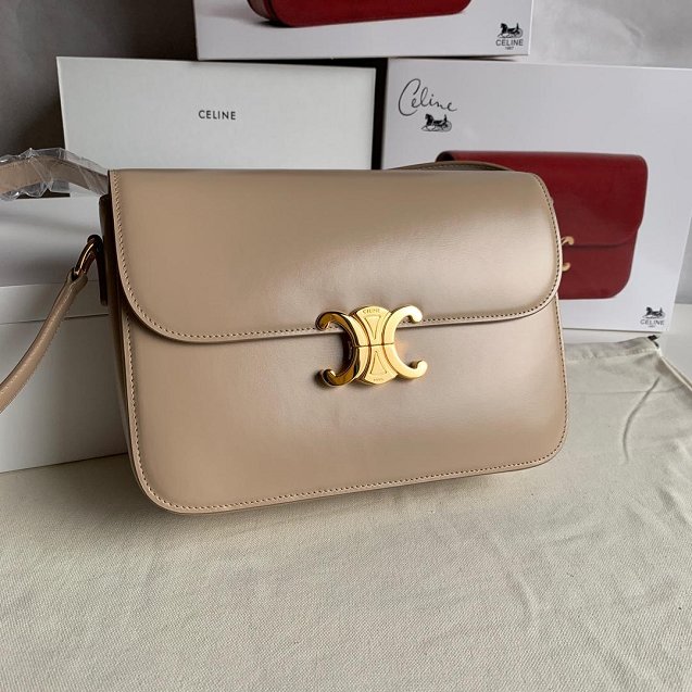 2019 Celine original calfskin large triomphe bag 187353 apricot