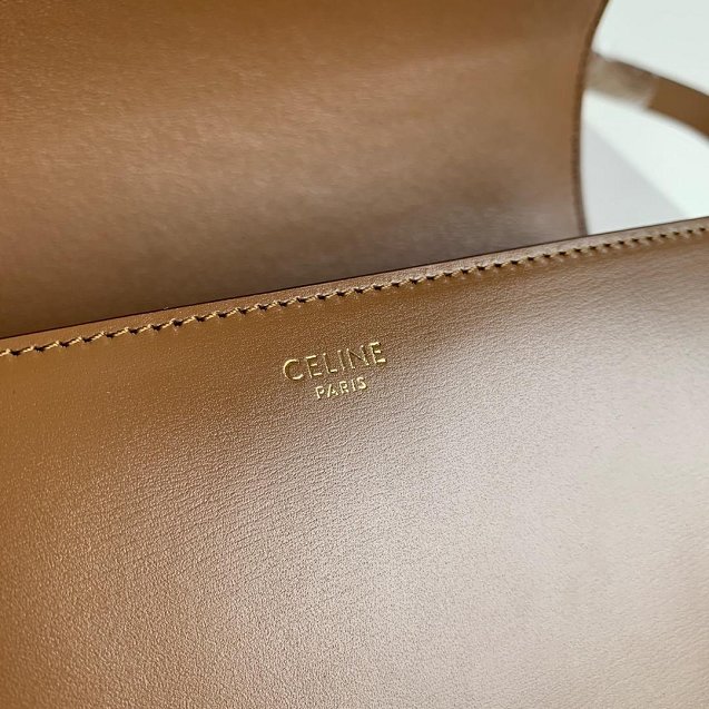 2019 Celine original calfskin large triomphe bag 187353 caramel