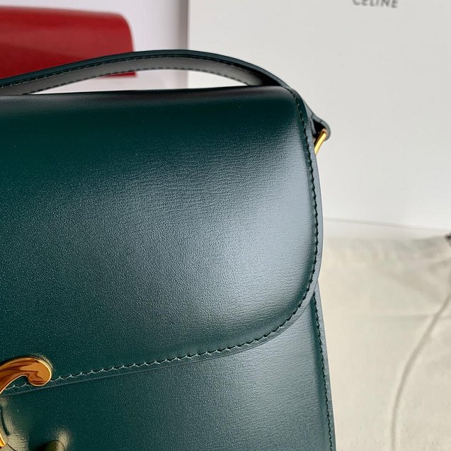 2019 Celine original calfskin large triomphe bag 187353 green