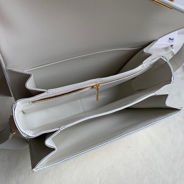 2019 Celine original calfskin medium triomphe bag 187363 white