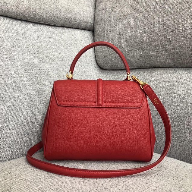 celine original grained calfskin small 16 bag 188003 red