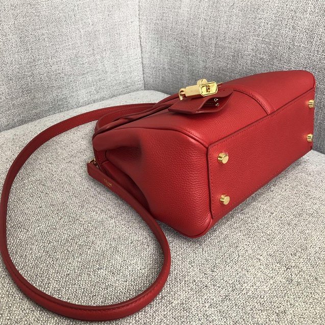 celine original grained calfskin small 16 bag 188003 red