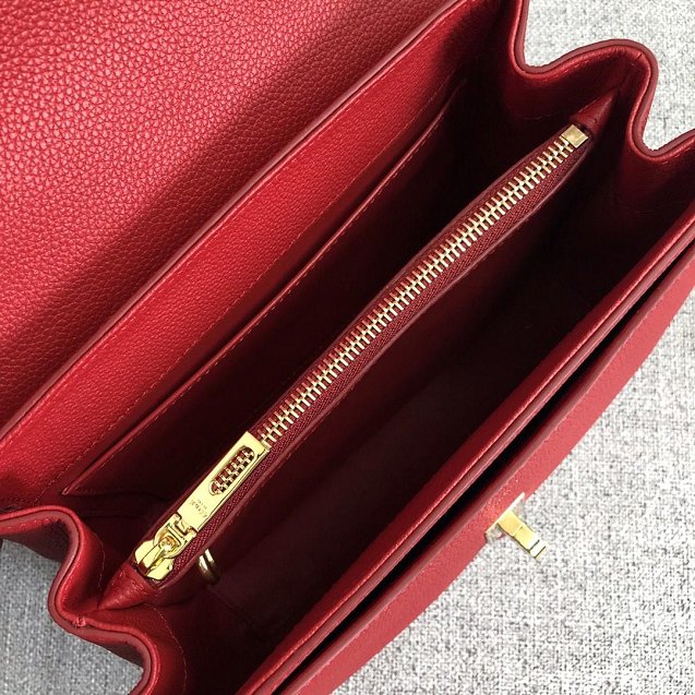 celine original grained calfskin small 16 bag 188003 red