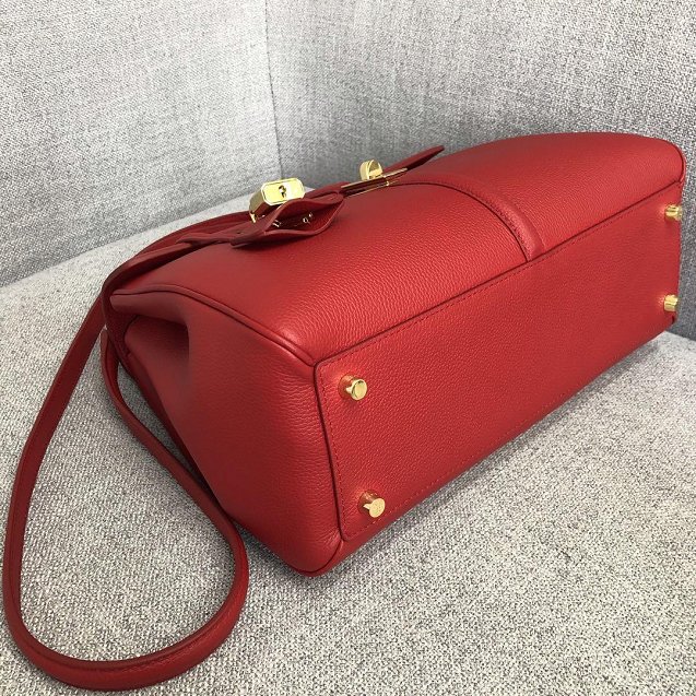 celine original grained calfskin medium 16 bag 187373 red