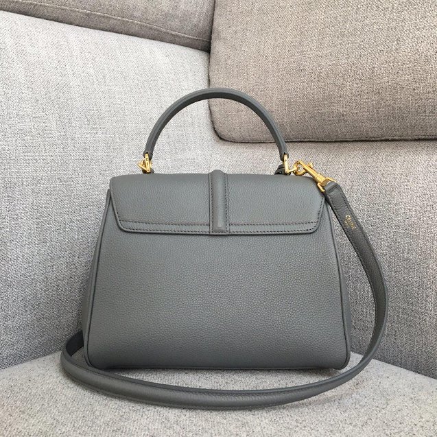 celine original grained calfskin small 16 bag 188003 grey