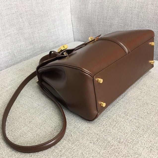 celine original smooth calfskin medium 16 bag 187373 brown