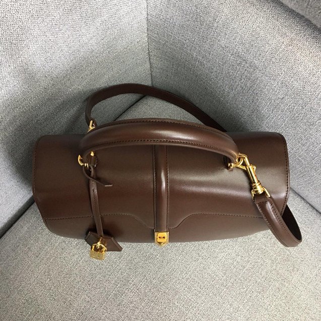 celine original smooth calfskin medium 16 bag 187373 brown