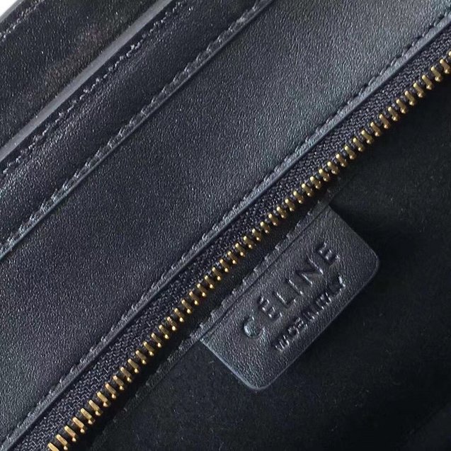 Celine original grained&smooth calfskin nano luggage bag 189243 black