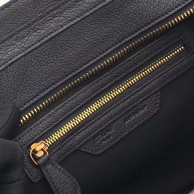 Celine original grained calfskin micro luggage handbag 189793 black