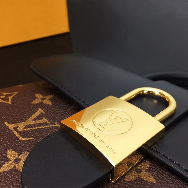 Louis vuitton original calfskin&monogram locky bb M44141 black