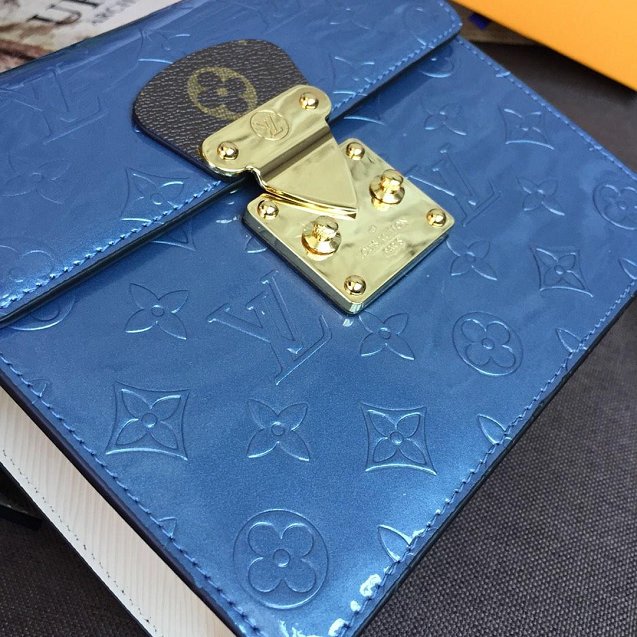 Louis vuitton original vernis leather spring street bag m90373 blue