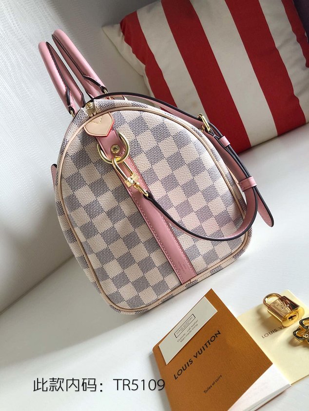 Louis vuitton original damier azur speedy 30 N44367 pink