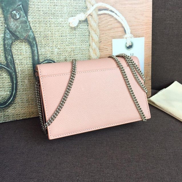 2019 Louis vuitton original calfskin mylockme chain pochette M63980 pink