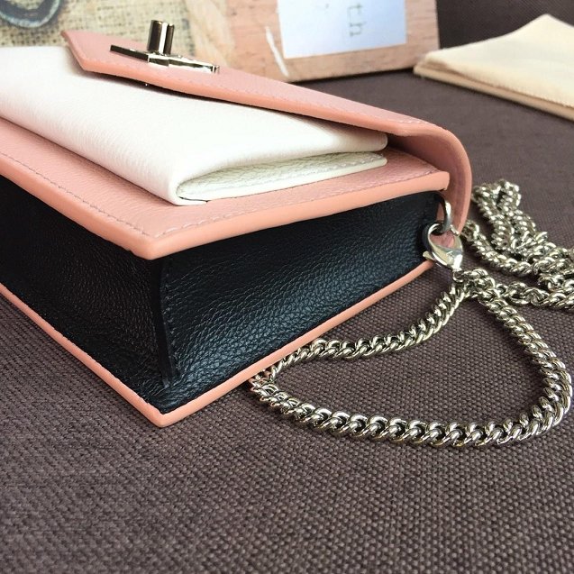 2019 Louis vuitton original calfskin mylockme chain pochette M63980 pink