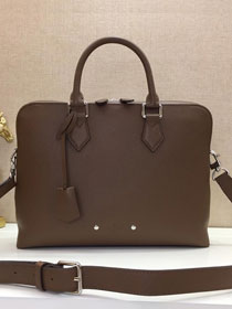 Louis vuitton original calfskin armand briefcase pm m53489 dark coffee