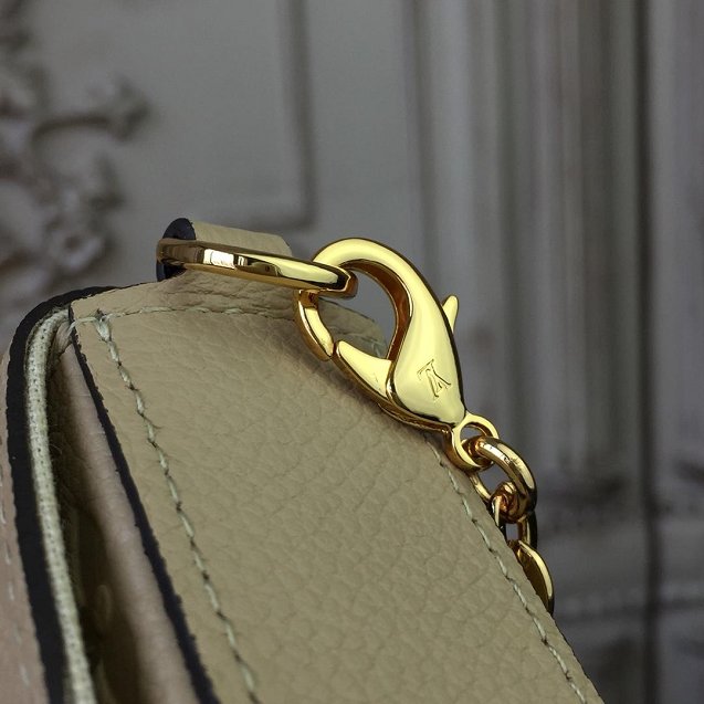 Louis vuitton original monogram empreinte pochette felicie M64064 beige