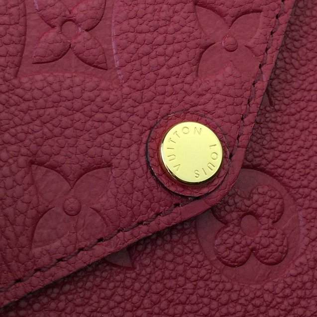 Louis vuitton original monogram empreinte pochette felicie M64064 burgundy