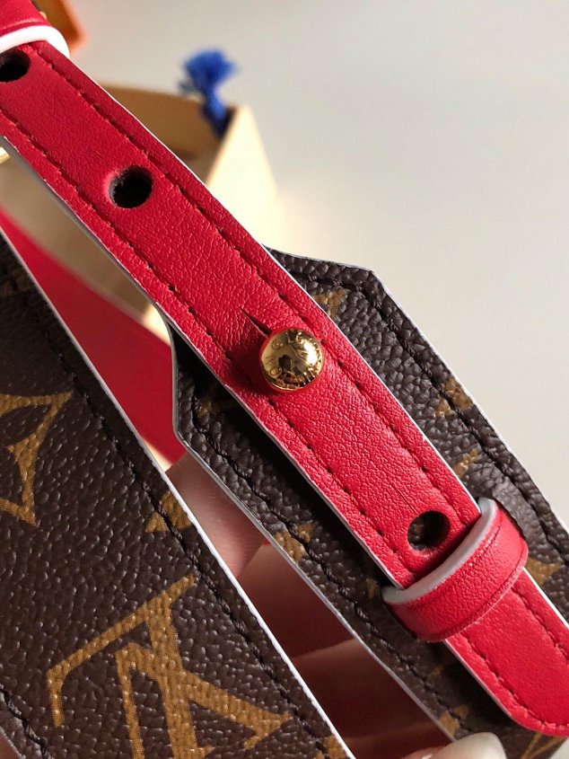 Louis vuitton original monogram long strap LV00003 red