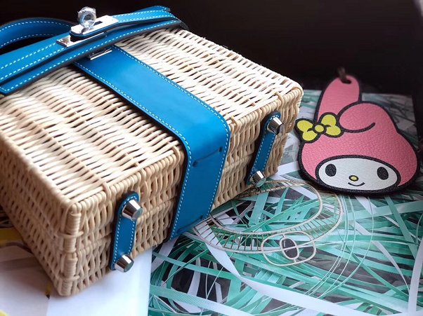 Hermes original picnic mini kelly 20 bag H50002 blue