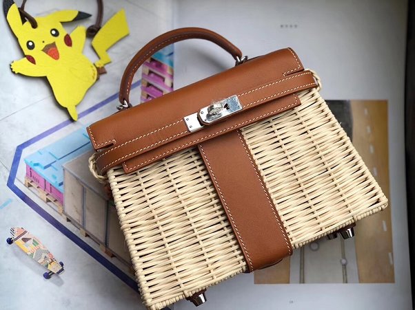 Hermes original picnic mini kelly 20 bag H50002 coffee